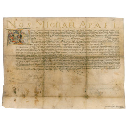 Diploma on dogskin 1664