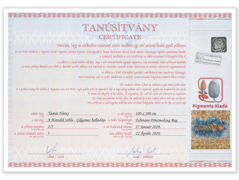 Giclée printing - Certificate for Limited Edition